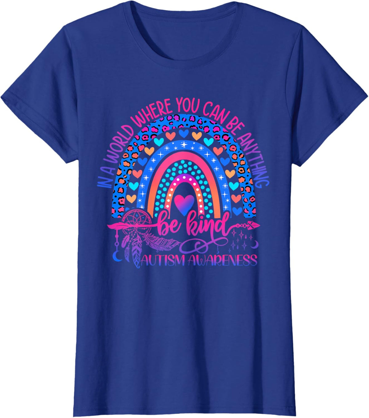 Autism Awareness Be Kind Leopard Rainbow Choose Kindness