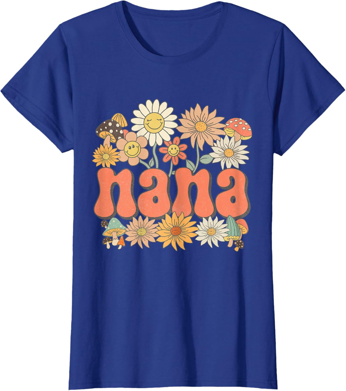 Groovy Nana Floral Hippie Retro Daisy Flower Mother&#39;s Day