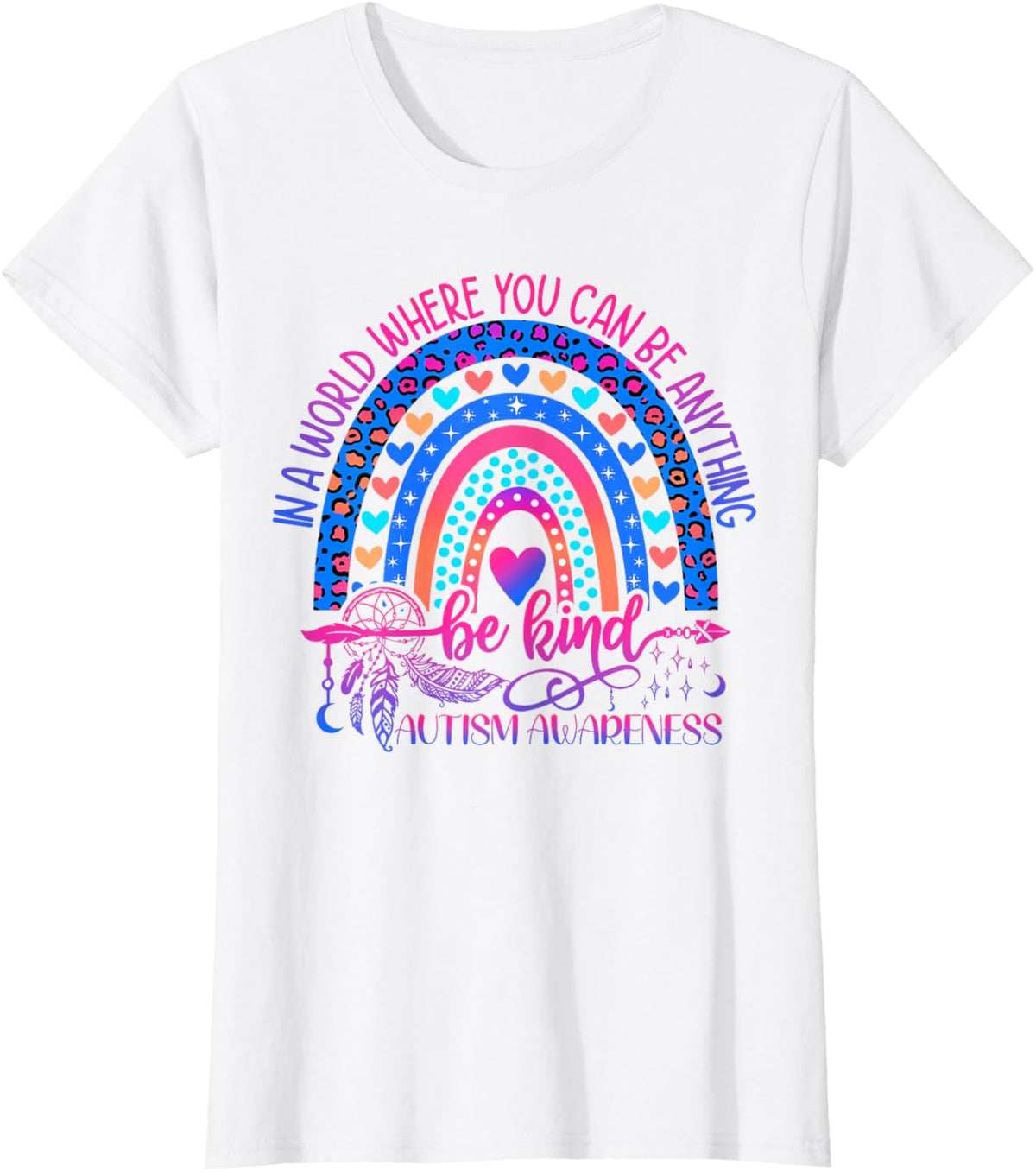 Autism Awareness Be Kind Leopard Rainbow Choose Kindness