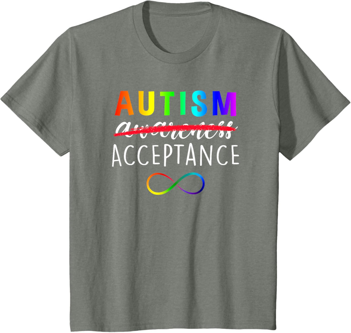 Autism - Red Instead - Acceptance Not Awareness