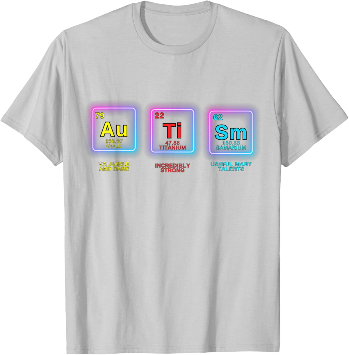 Autism Awareness Kids Women Men Elements Periodic Table ASD
