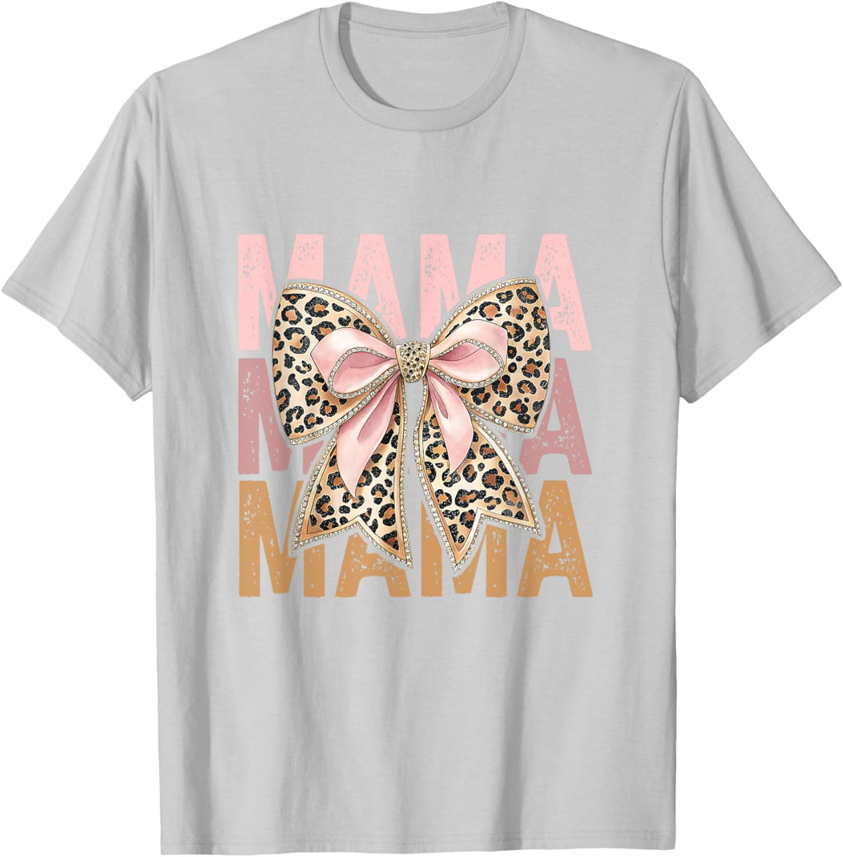 Retro Leopard Mama,Cute Mom Retro Coquette Bow Mother&#39;s Day