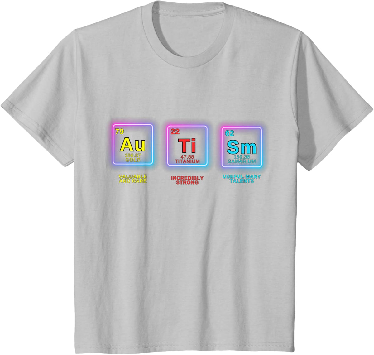 Autism Awareness Kids Women Men Elements Periodic Table ASD