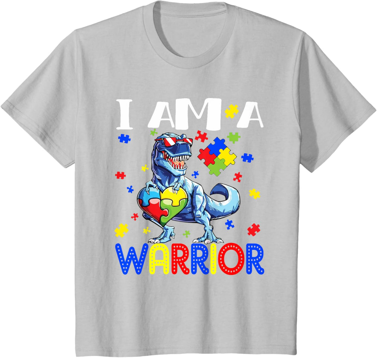 I Am A Warrior Autism Boys Family Dinosaur Autism Awareness
