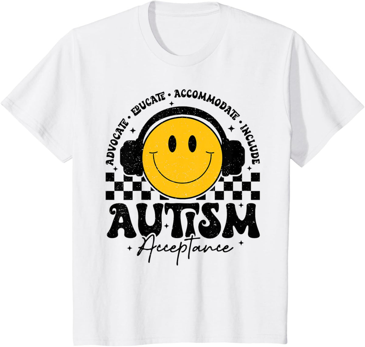Kids Autism Awareness Acceptance Smile Face Autistic Teacher Kids