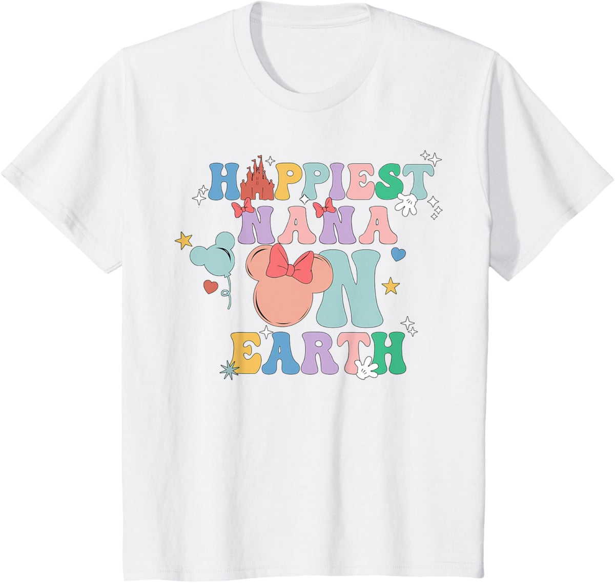 Happiest Nana On Earth Groovy Mom Mother&#39;s Day Mother Shirt