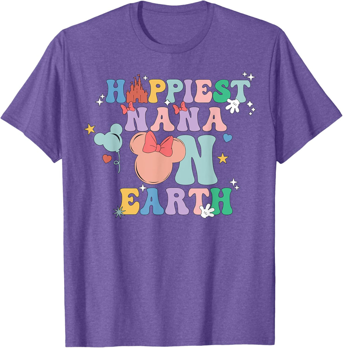 Happiest Nana On Earth Groovy Mom Mother&#39;s Day Mother Shirt