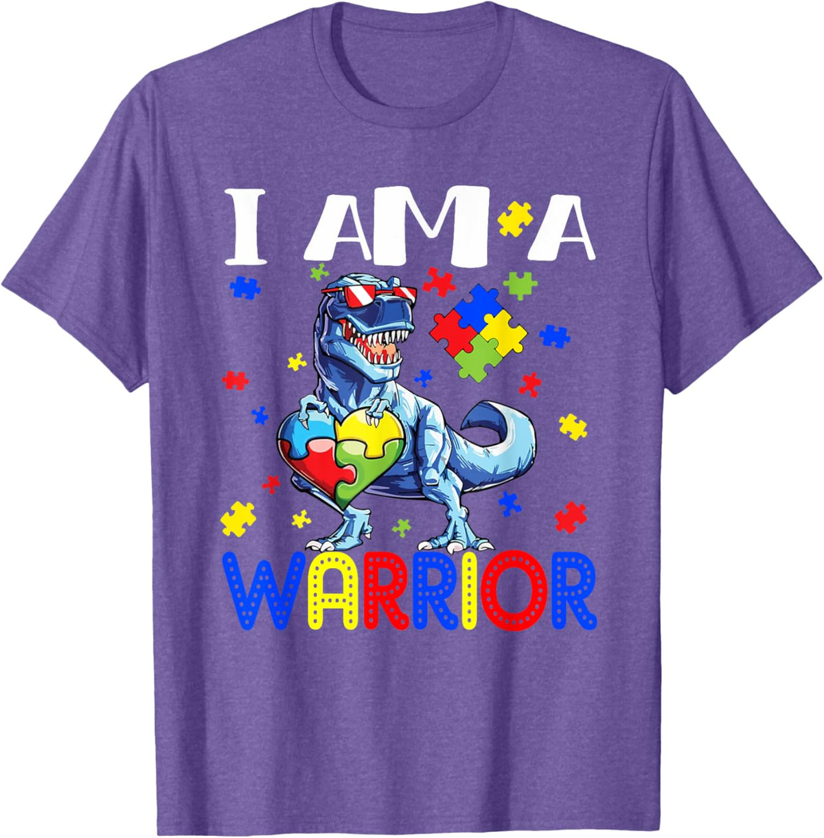 I Am A Warrior Autism Boys Family Dinosaur Autism Awareness