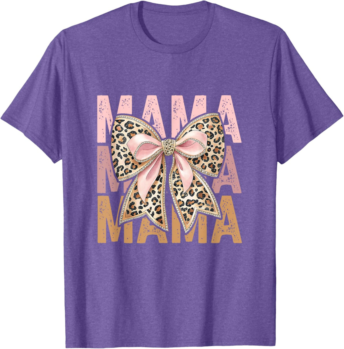 Retro Leopard Mama,Cute Mom Retro Coquette Bow Mother&#39;s Day