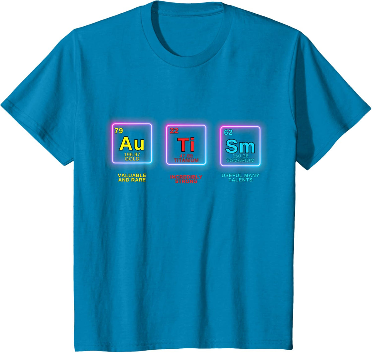 Autism Awareness Kids Women Men Elements Periodic Table ASD