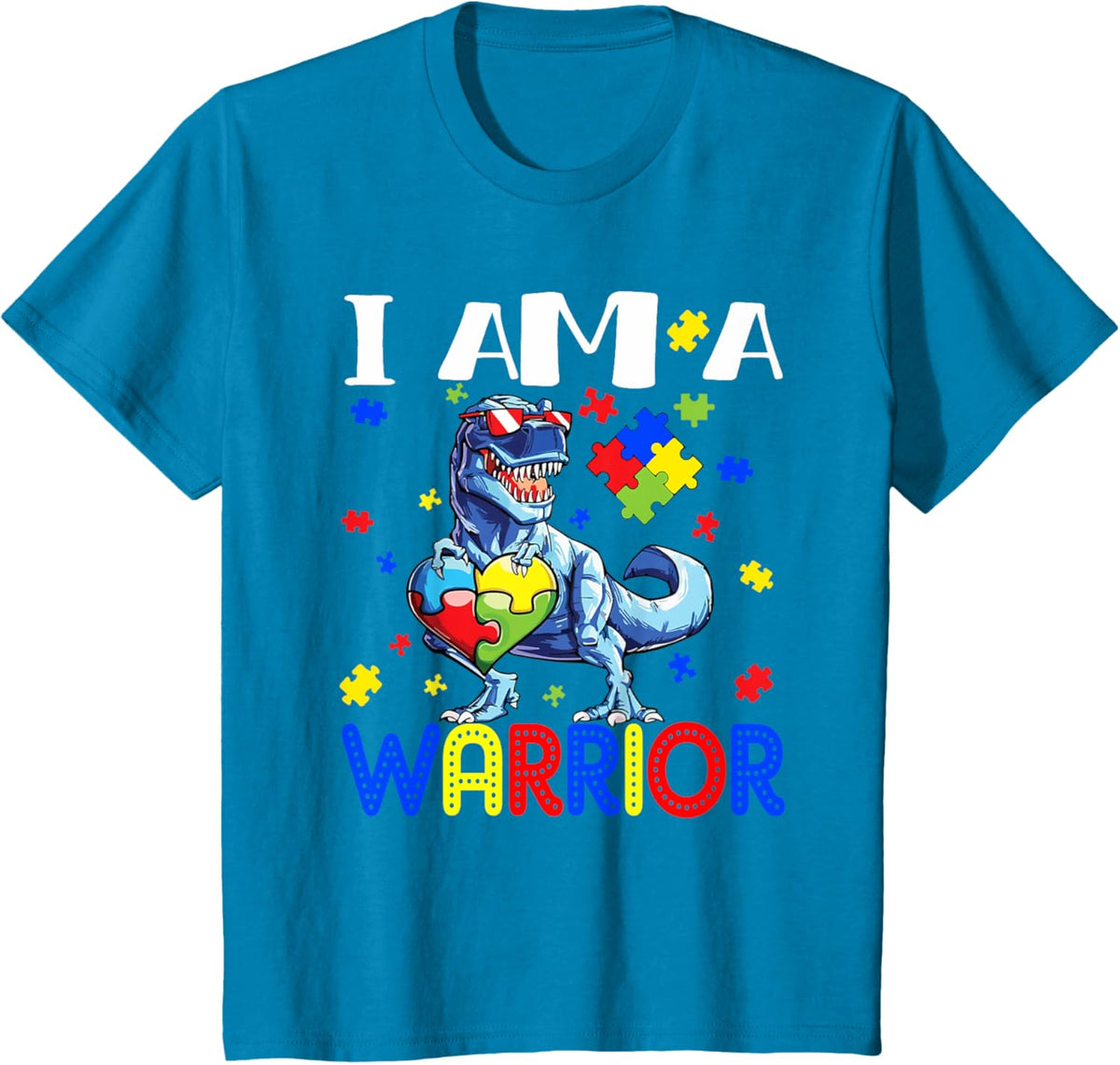 I Am A Warrior Autism Boys Family Dinosaur Autism Awareness