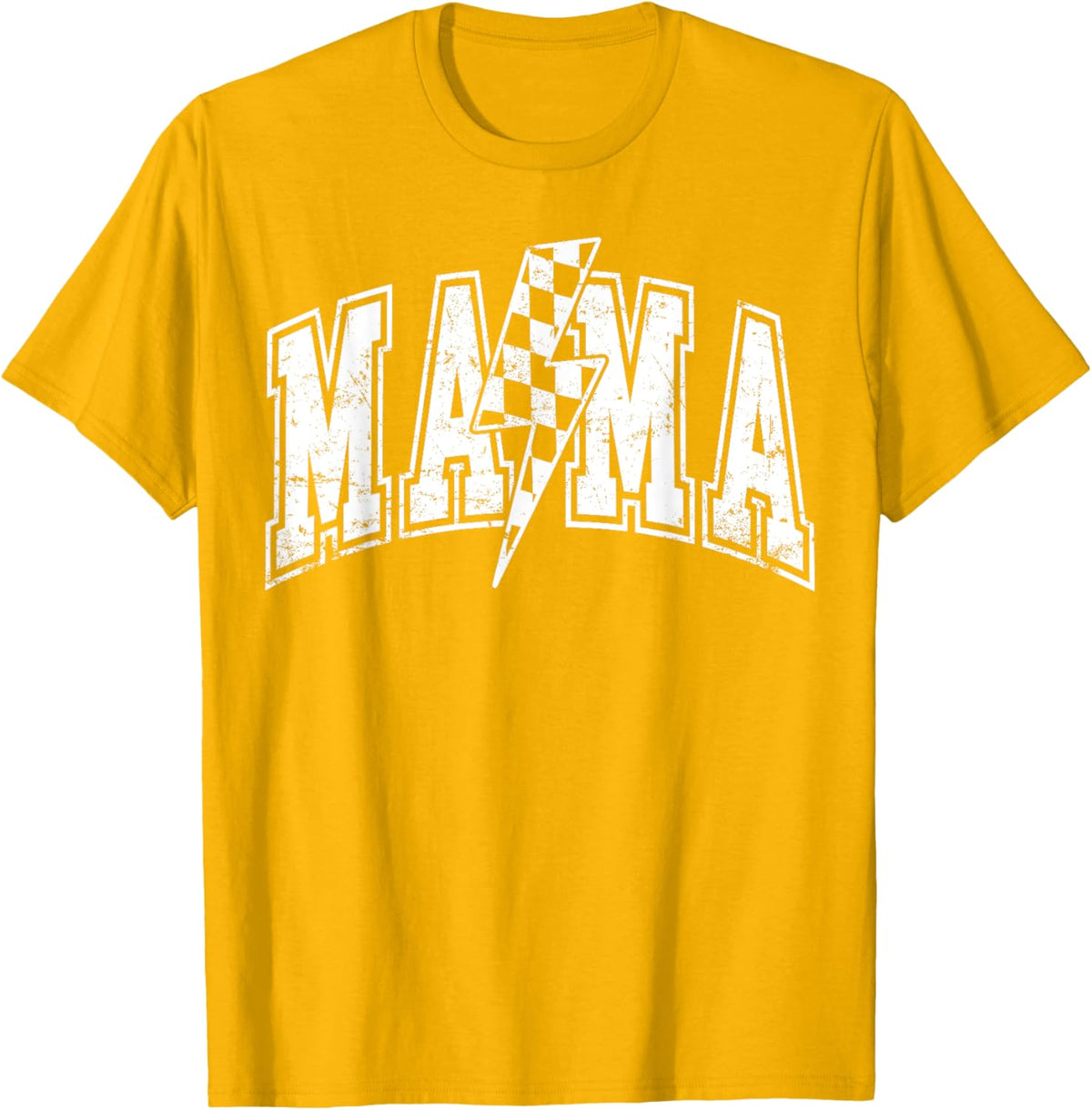 Mama Lightning Bolt Checkered Varsity Mom Women Mother&#39;s Day Mother Shirt