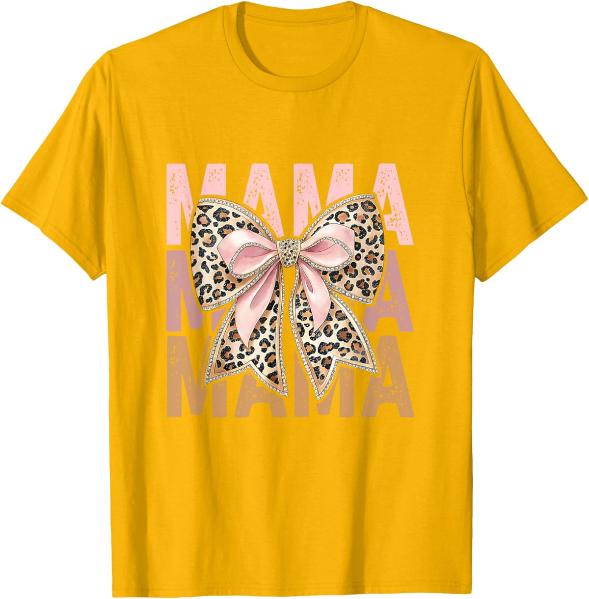 Retro Leopard Mama,Cute Mom Retro Coquette Bow Mother&#39;s Day