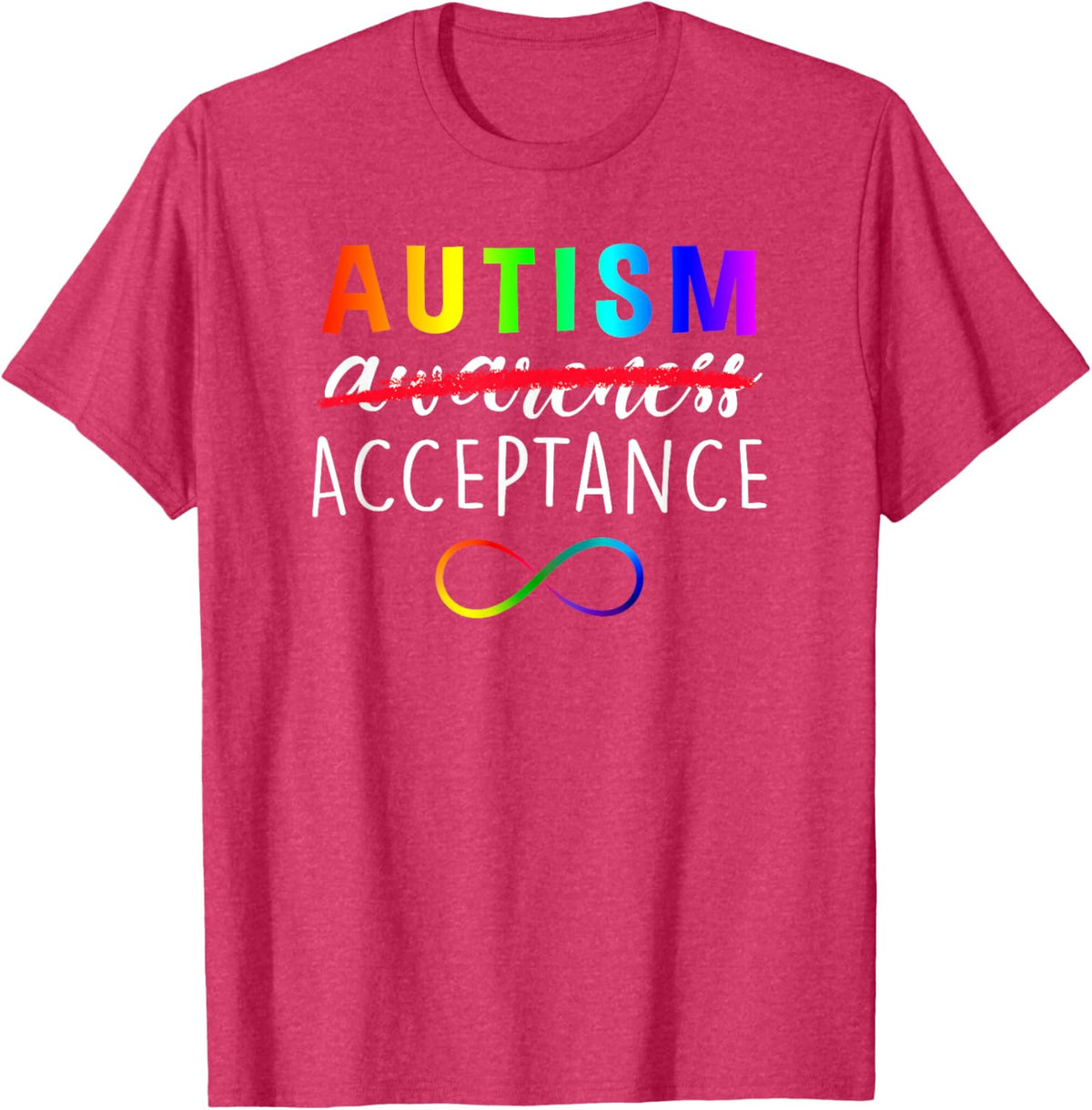 Autism - Red Instead - Acceptance Not Awareness