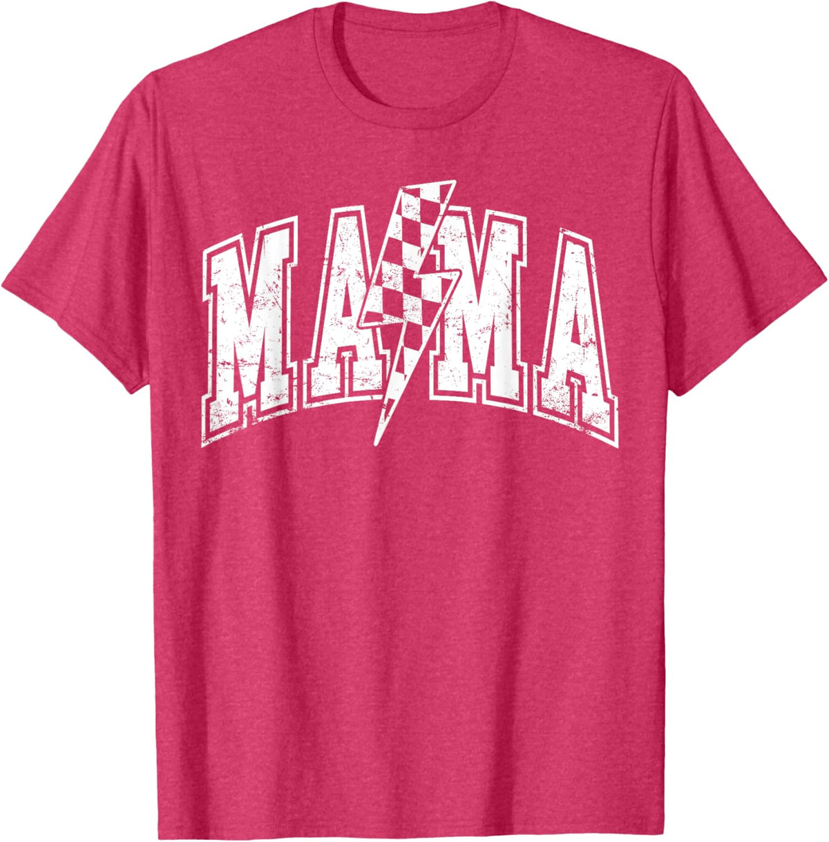Mama Lightning Bolt Checkered Varsity Mom Women Mother&#39;s Day Mother Shirt