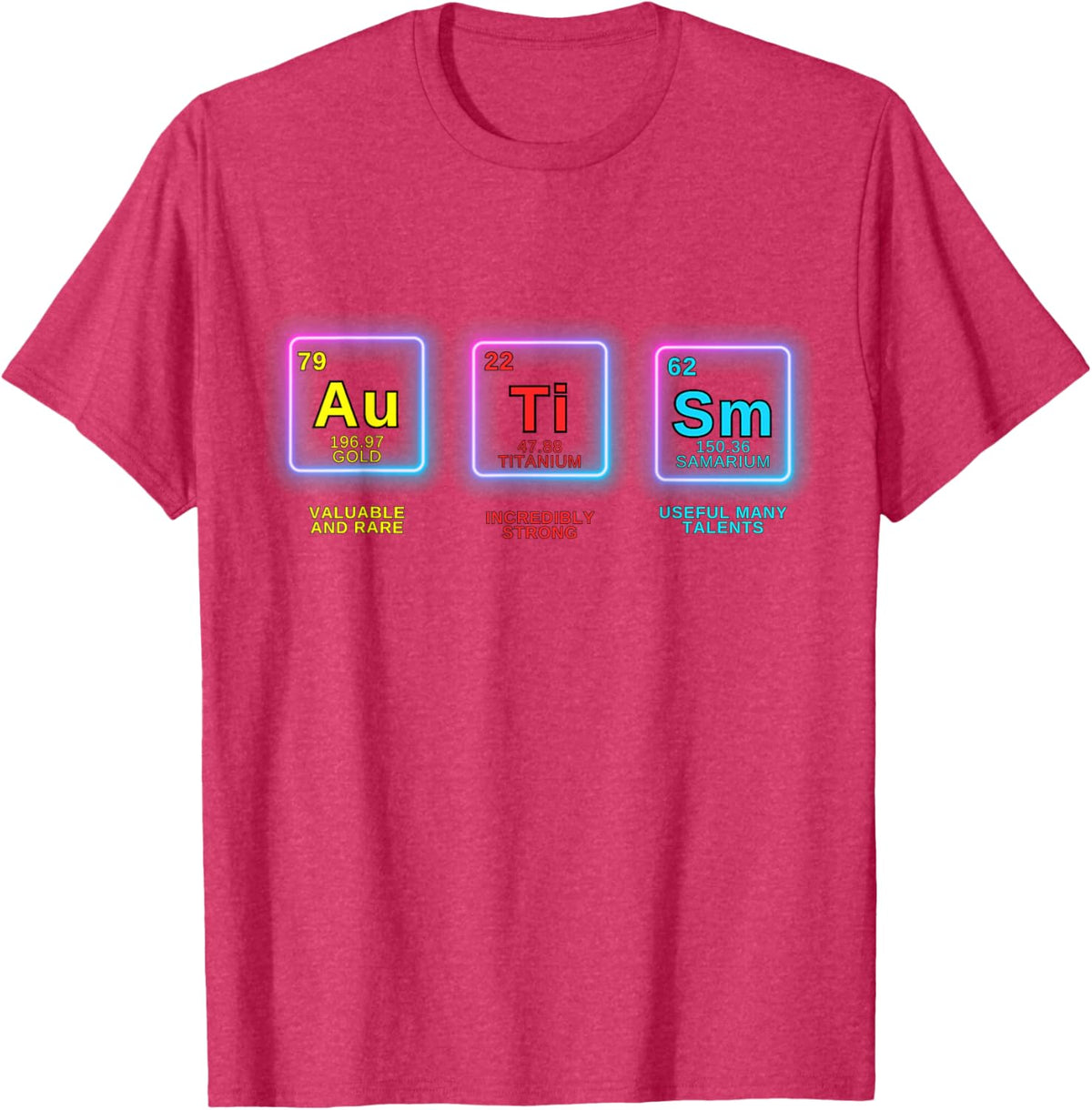 Autism Awareness Kids Women Men Elements Periodic Table ASD