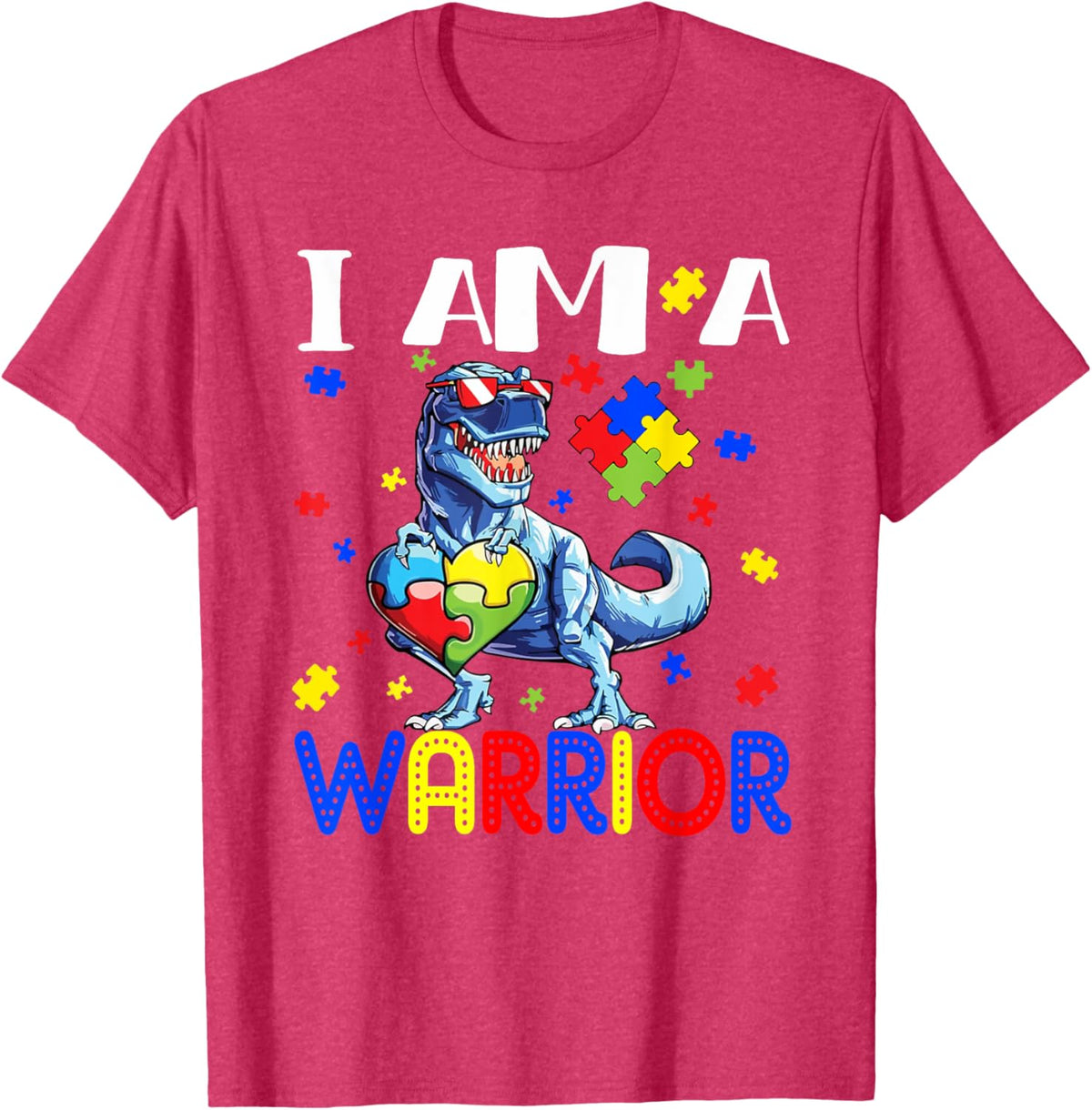 I Am A Warrior Autism Boys Family Dinosaur Autism Awareness