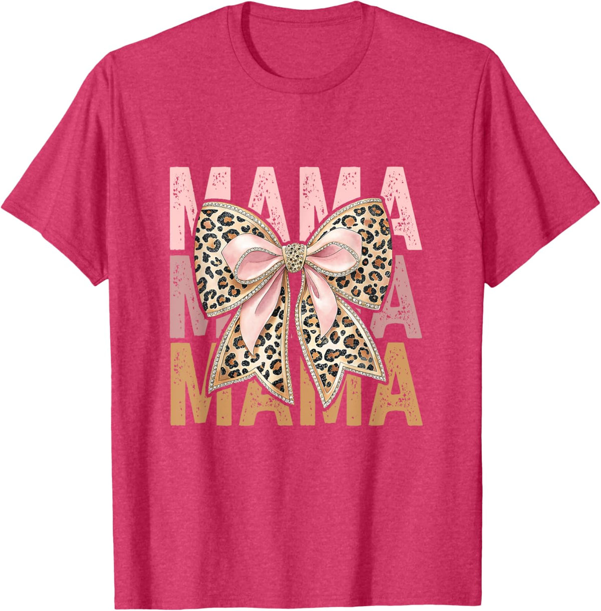 Retro Leopard Mama,Cute Mom Retro Coquette Bow Mother&#39;s Day
