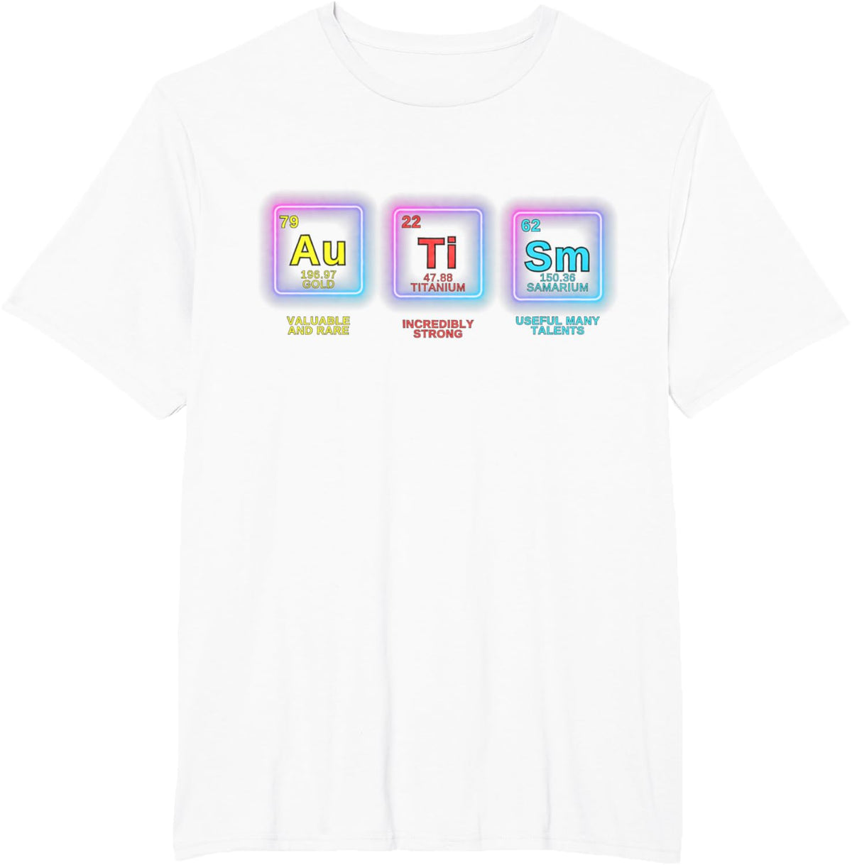 Autism Awareness Kids Women Men Elements Periodic Table ASD