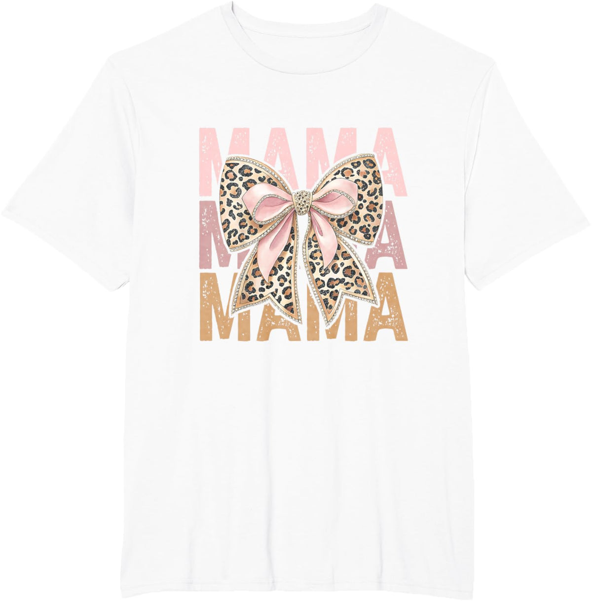 Retro Leopard Mama,Cute Mom Retro Coquette Bow Mother&#39;s Day