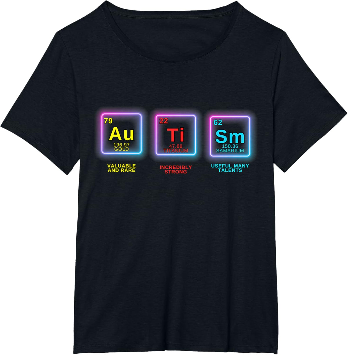 Autism Awareness Kids Women Men Elements Periodic Table ASD