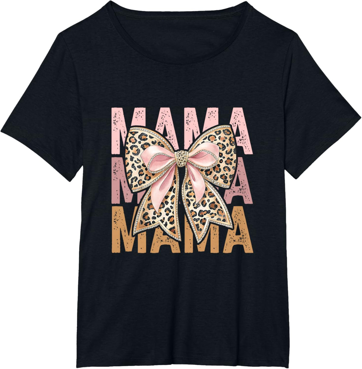 Retro Leopard Mama,Cute Mom Retro Coquette Bow Mother&#39;s Day