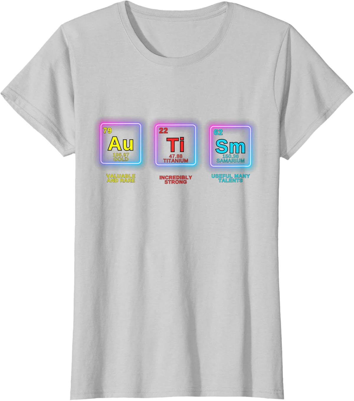 Autism Awareness Kids Women Men Elements Periodic Table ASD