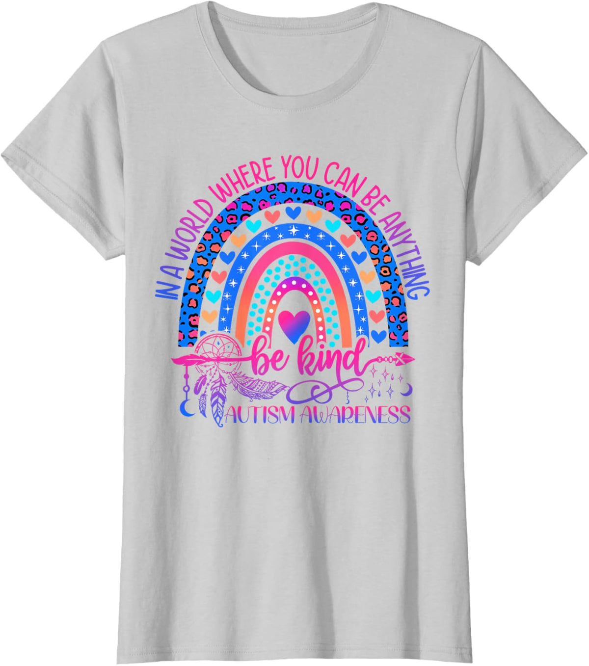 Autism Awareness Be Kind Leopard Rainbow Choose Kindness