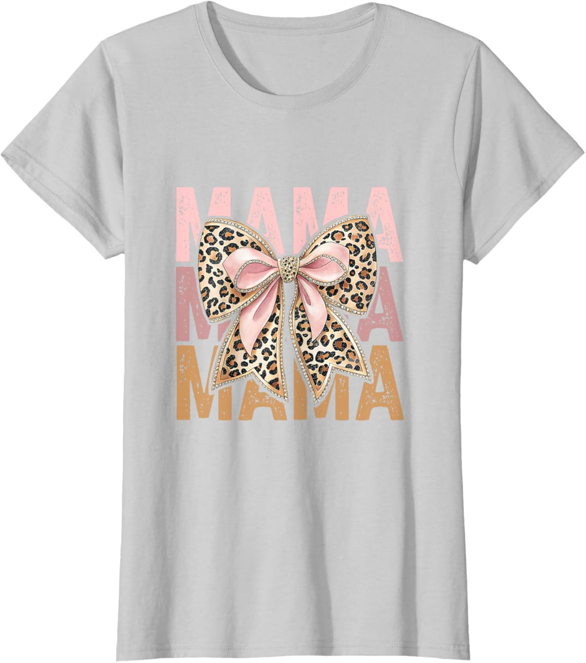 Retro Leopard Mama,Cute Mom Retro Coquette Bow Mother&#39;s Day