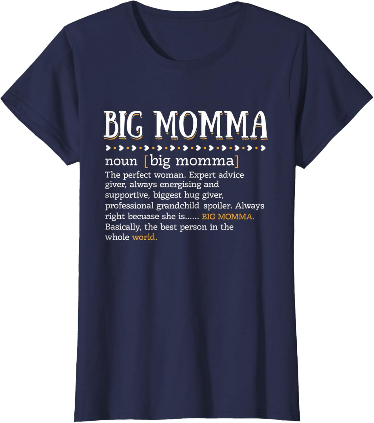 Womens Funny BIG MOMMA Definition Cute Mom Grandma Mother\u2019s Day