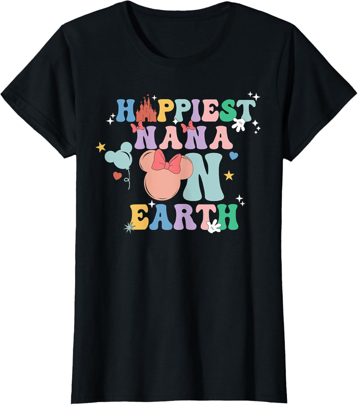 Happiest Nana On Earth Groovy Mom Mother&#39;s Day Mother Shirt