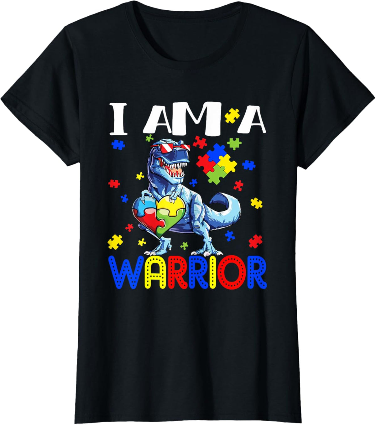 I Am A Warrior Autism Boys Family Dinosaur Autism Awareness