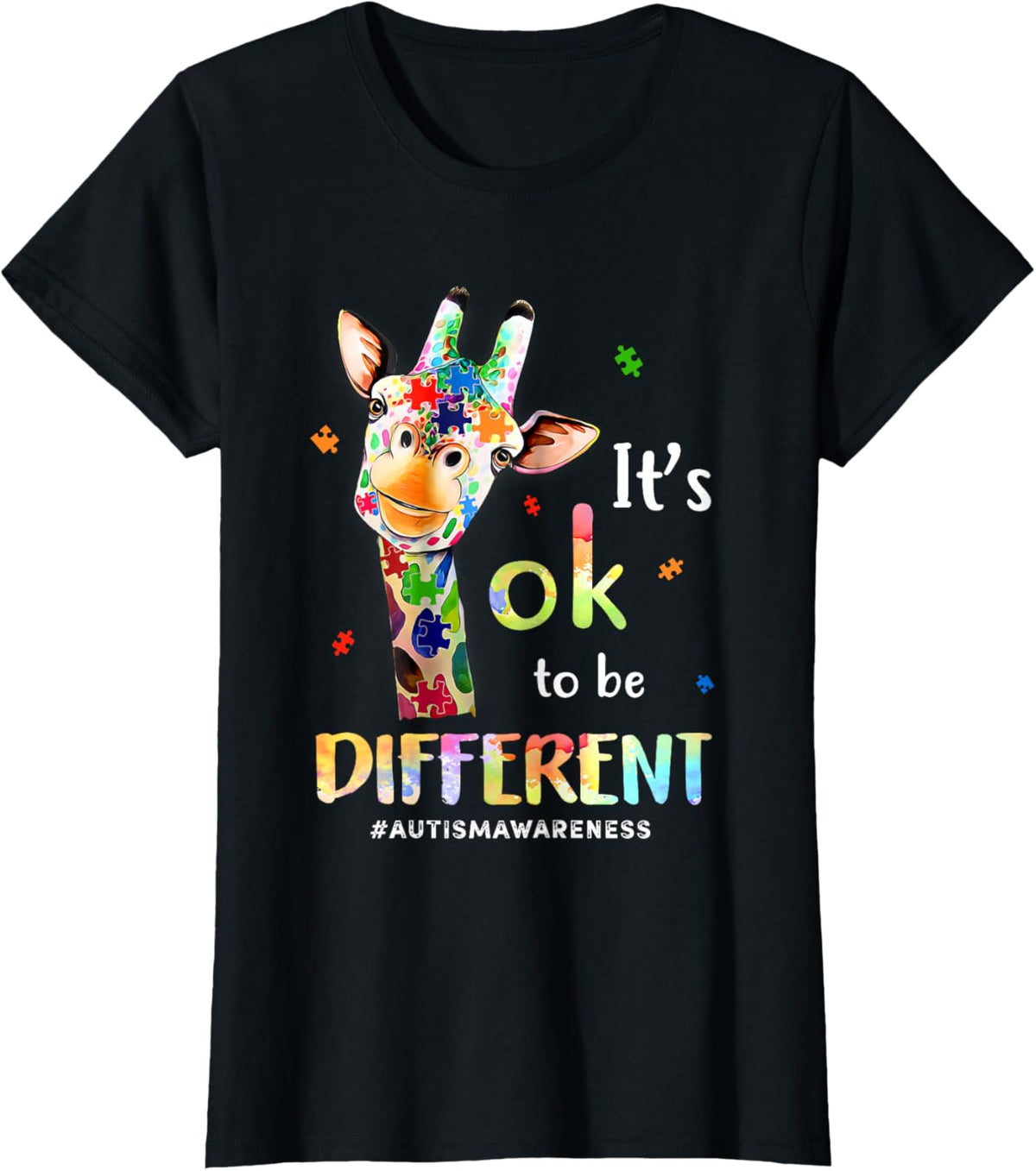 Its Ok To Be Different Autism Awareness Giraffe