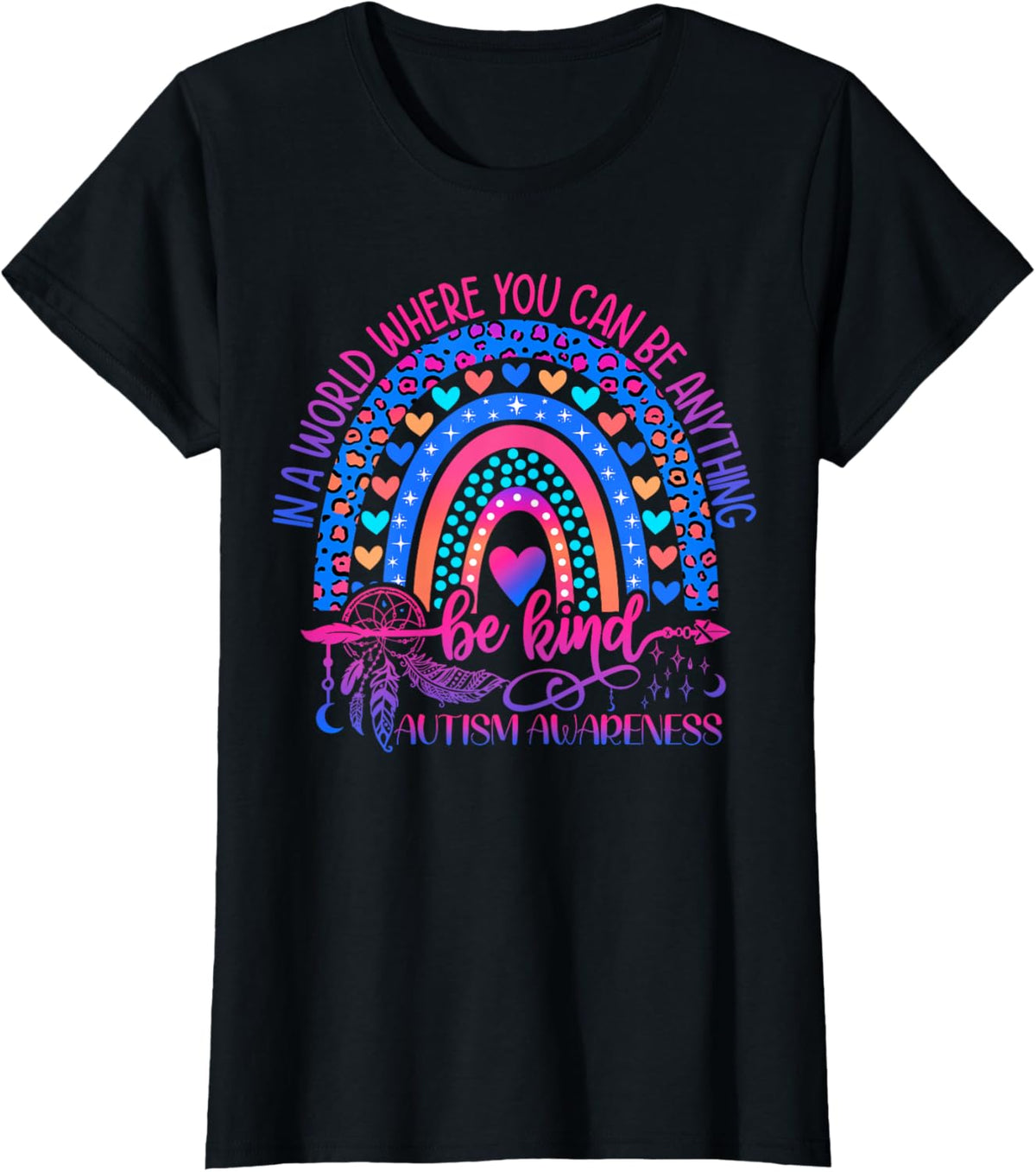 Autism Awareness Be Kind Leopard Rainbow Choose Kindness