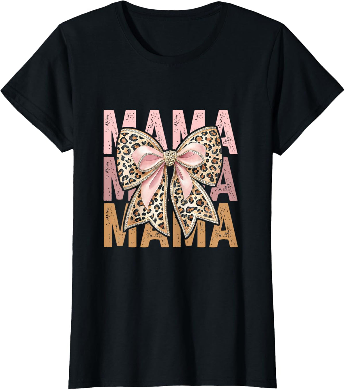 Retro Leopard Mama,Cute Mom Retro Coquette Bow Mother&#39;s Day