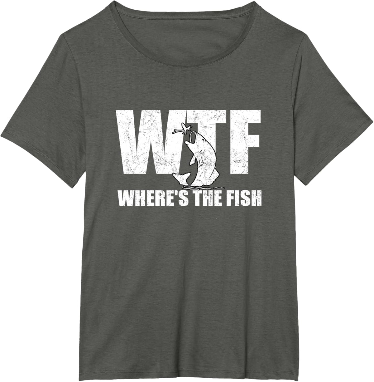 WTF Where&#39;s The Fish Men&#39;s Funny Fishing Gifts Fathers Day