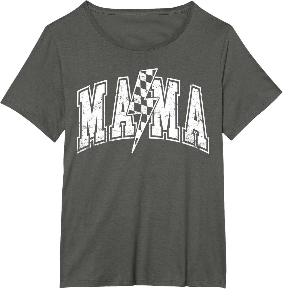 Mama Lightning Bolt Checkered Varsity Mom Women Mother&#39;s Day Mother Shirt