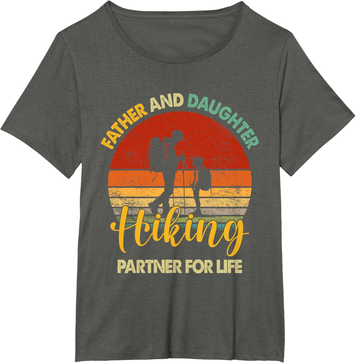 Retro Father Daughter Hiking Partner For Life Fathers Day