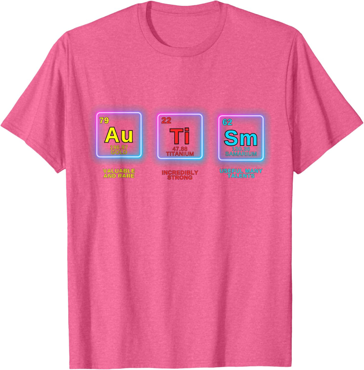 Autism Awareness Kids Women Men Elements Periodic Table ASD