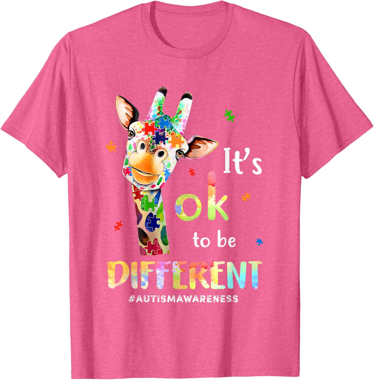 Its Ok To Be Different Autism Awareness Giraffe