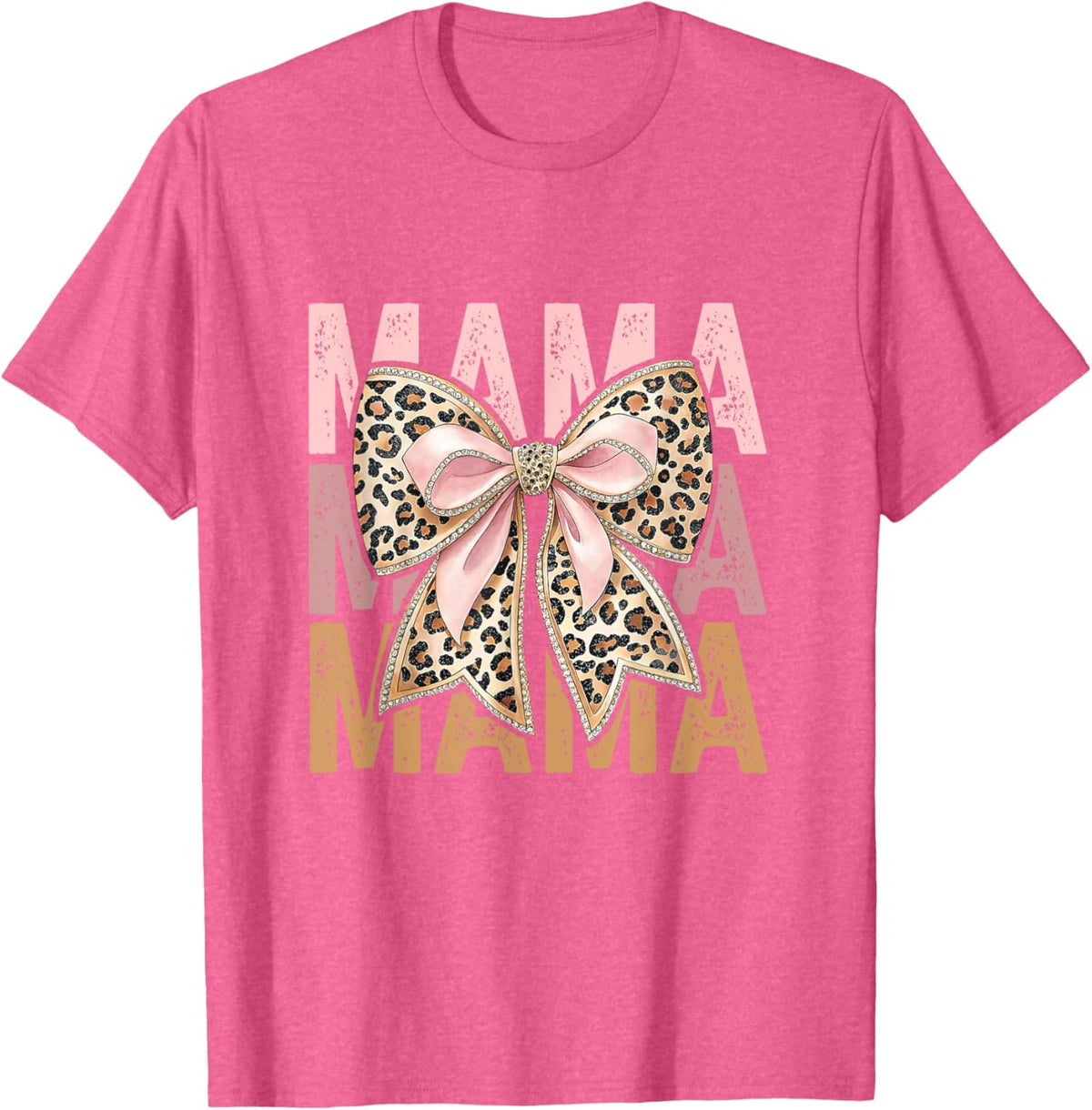 Retro Leopard Mama,Cute Mom Retro Coquette Bow Mother&#39;s Day