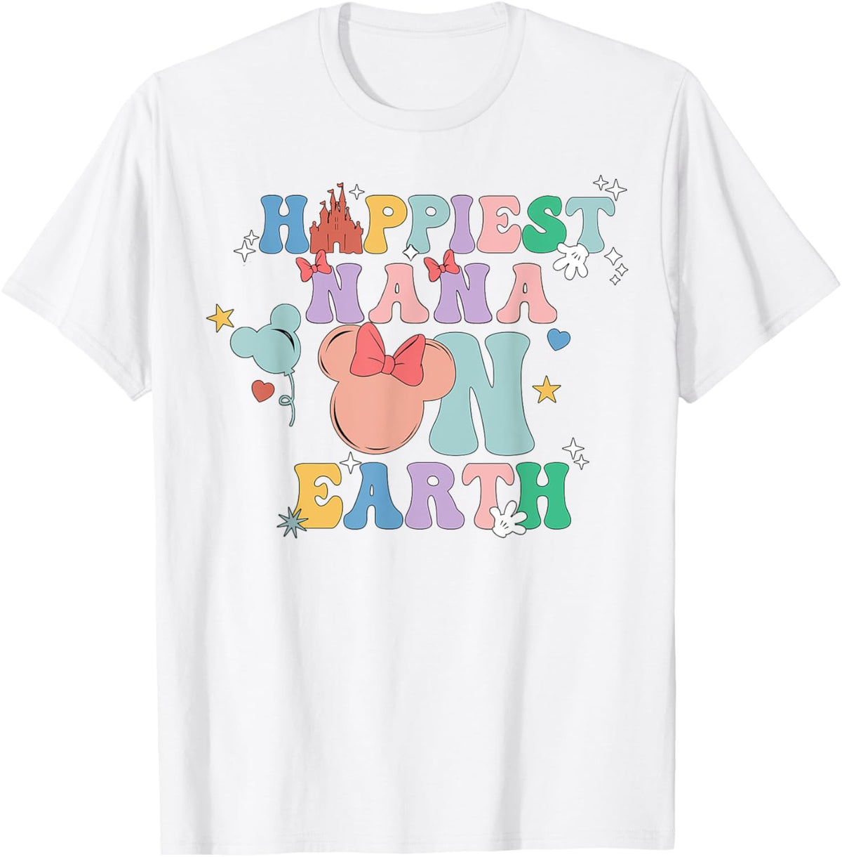 Happiest Nana On Earth Groovy Mom Mother&#39;s Day Mother Shirt
