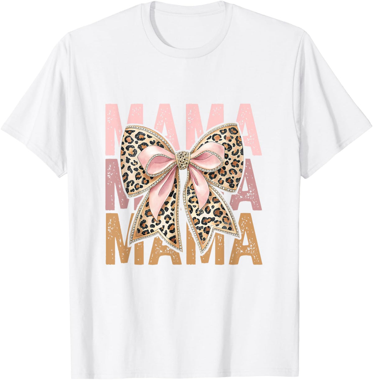 Retro Leopard Mama,Cute Mom Retro Coquette Bow Mother&#39;s Day