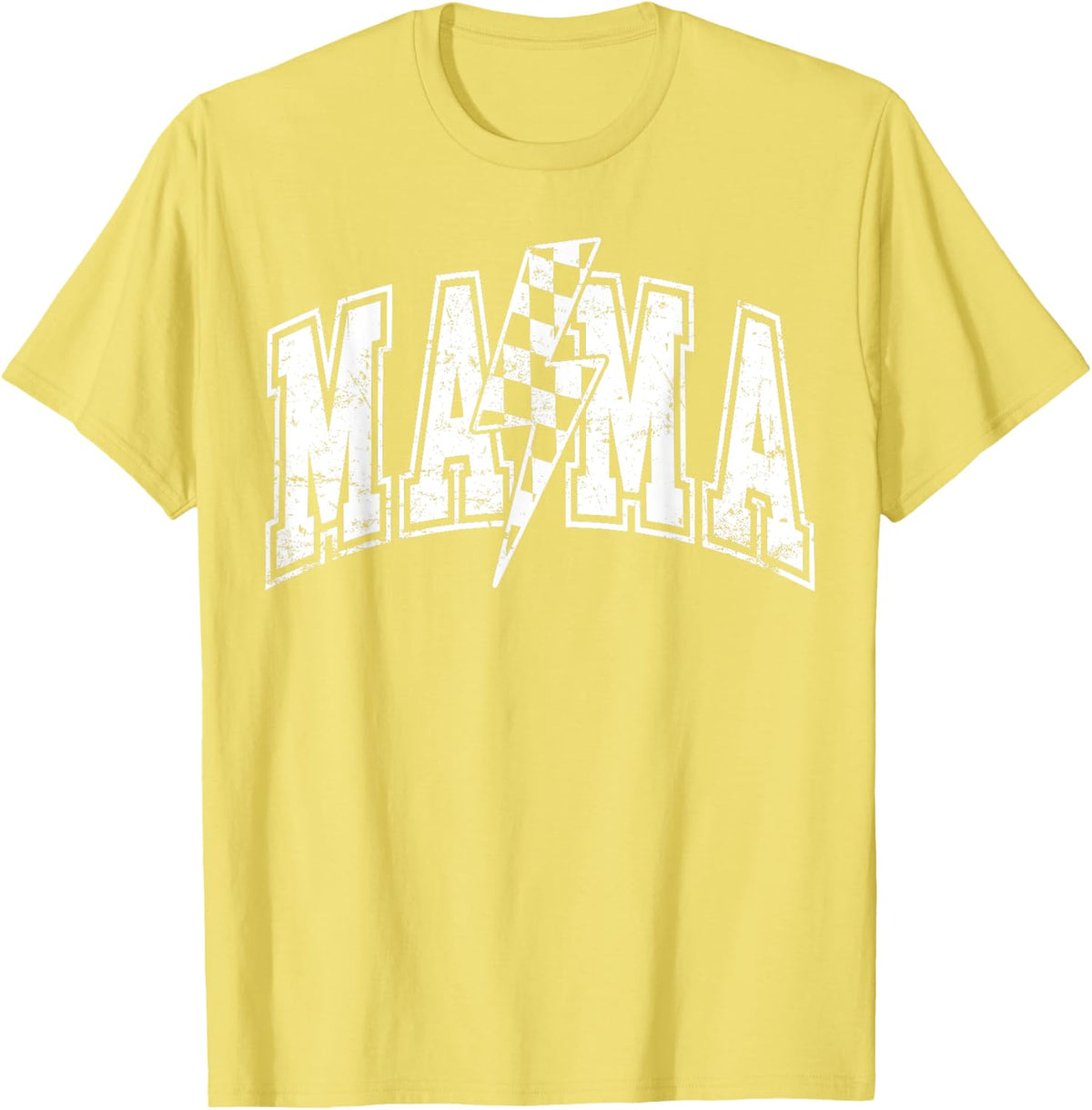 Mama Lightning Bolt Checkered Varsity Mom Women Mother&#39;s Day Mother Shirt