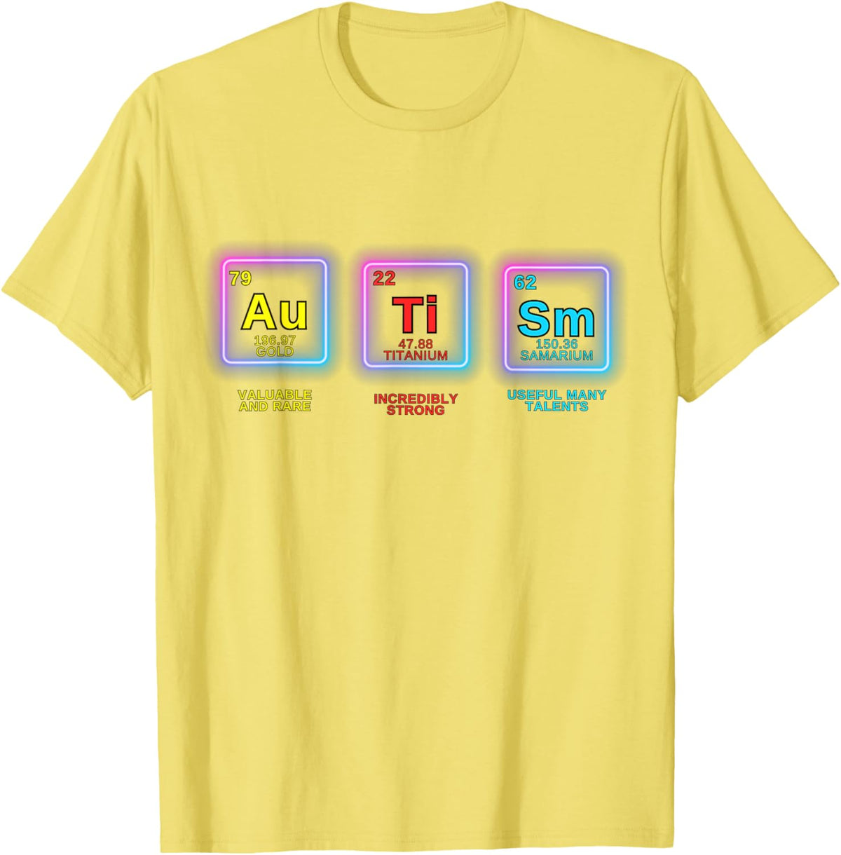 Autism Awareness Kids Women Men Elements Periodic Table ASD