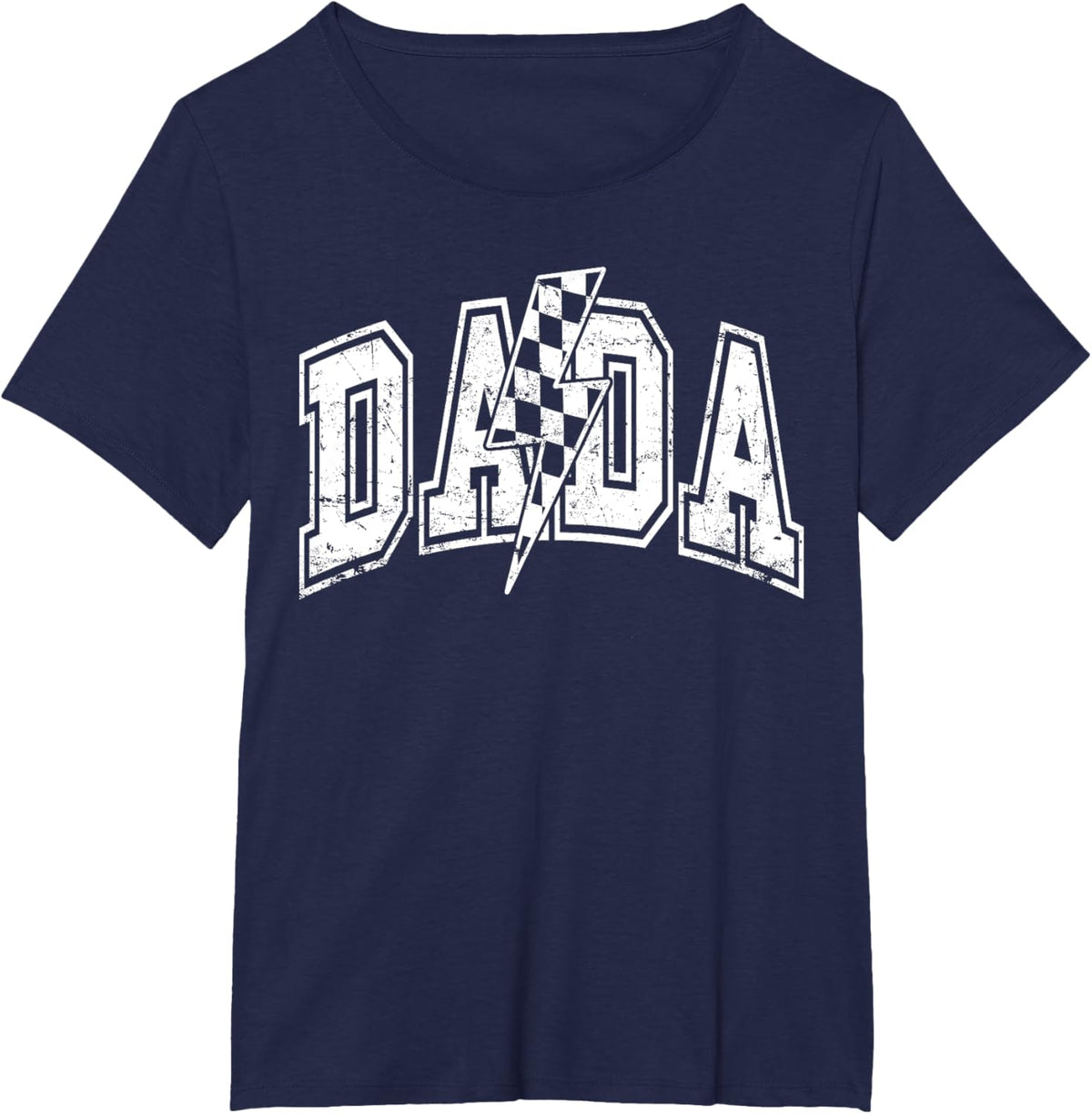 Dada Lightning Bolt Checkered Varsity Dad Men Father&#39;s Day