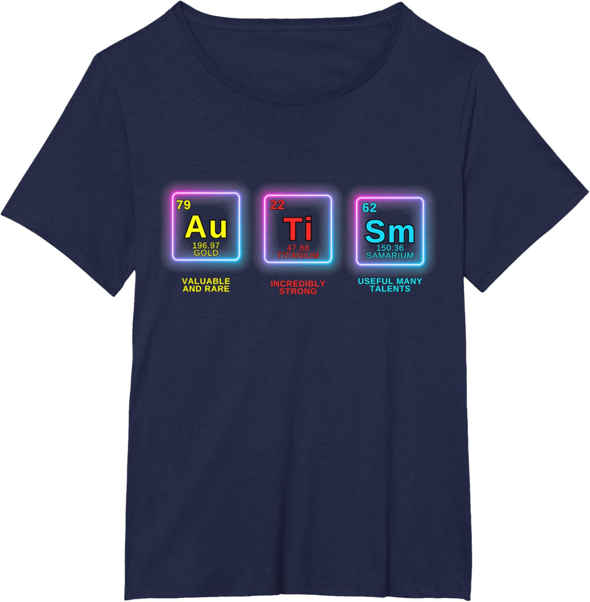 Autism Awareness Kids Women Men Elements Periodic Table ASD