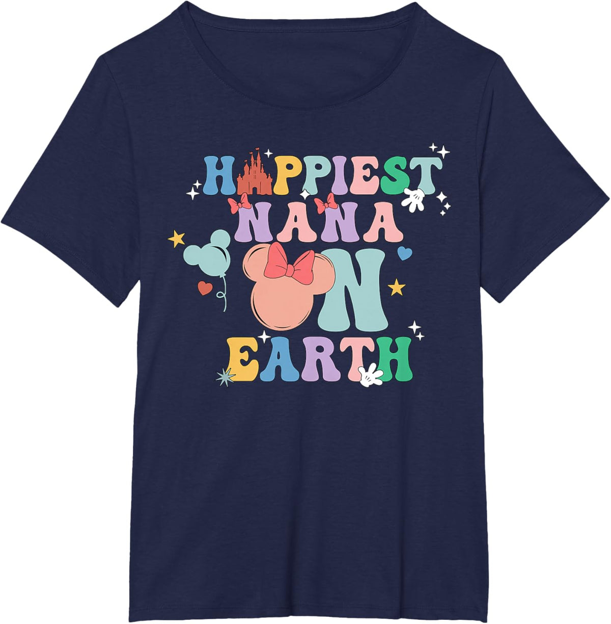 Happiest Nana On Earth Groovy Mom Mother&#39;s Day Mother Shirt