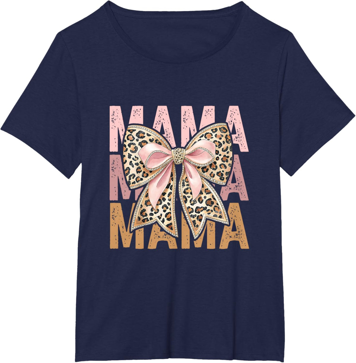 Retro Leopard Mama,Cute Mom Retro Coquette Bow Mother&#39;s Day