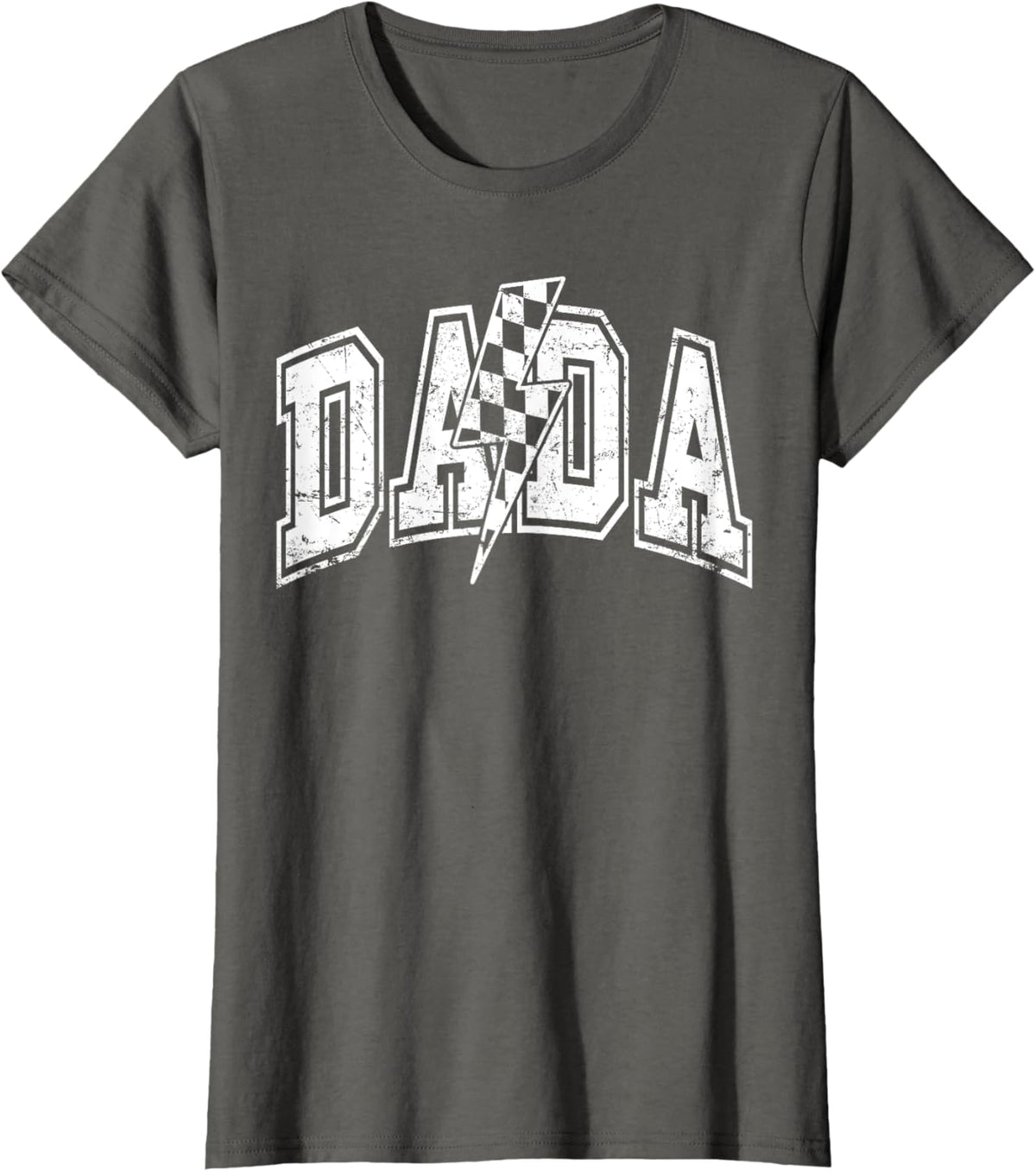 Dada Lightning Bolt Checkered Varsity Dad Men Father&#39;s Day